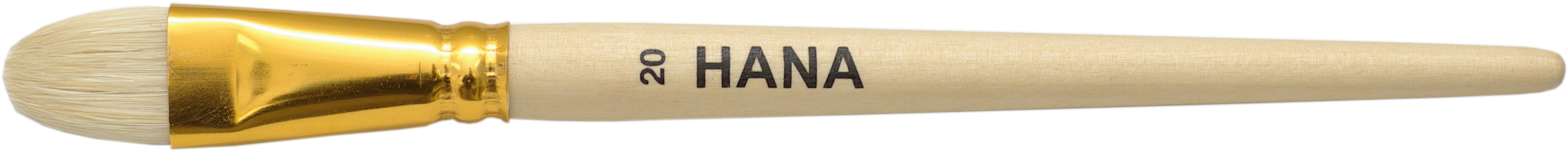 Кисть из щетины овальная HANA ручка короткая лак Кисть из щетины овальная HANA ручка короткая лак